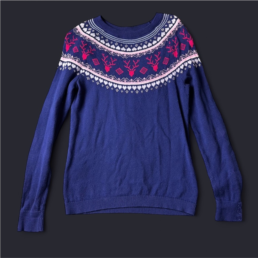 Talbots blue knit sweater